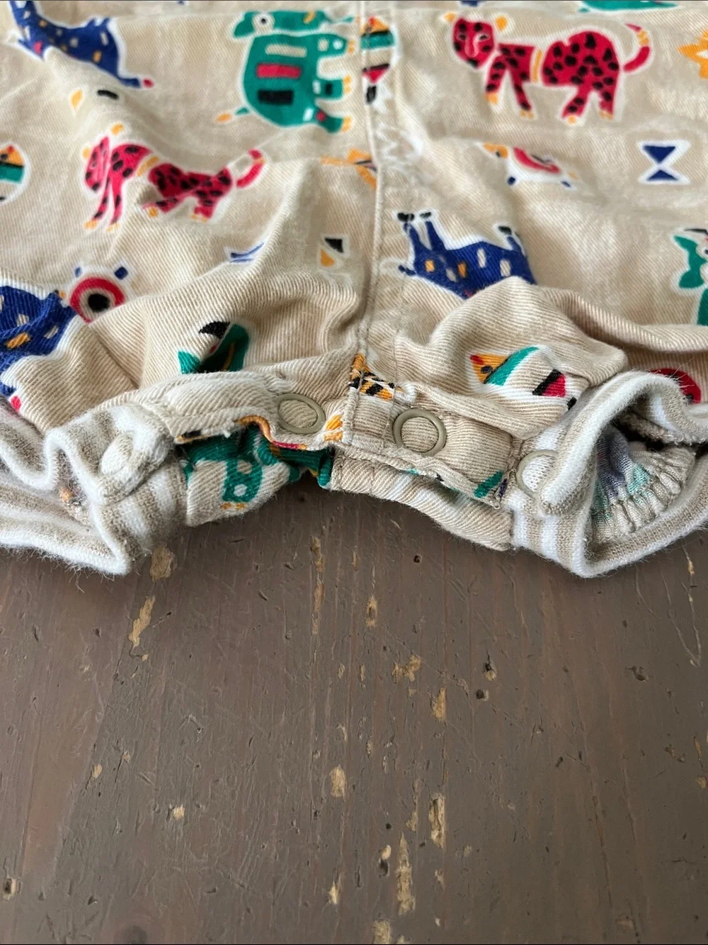 Vintage Gymboree Safari Animal Print Shortalls